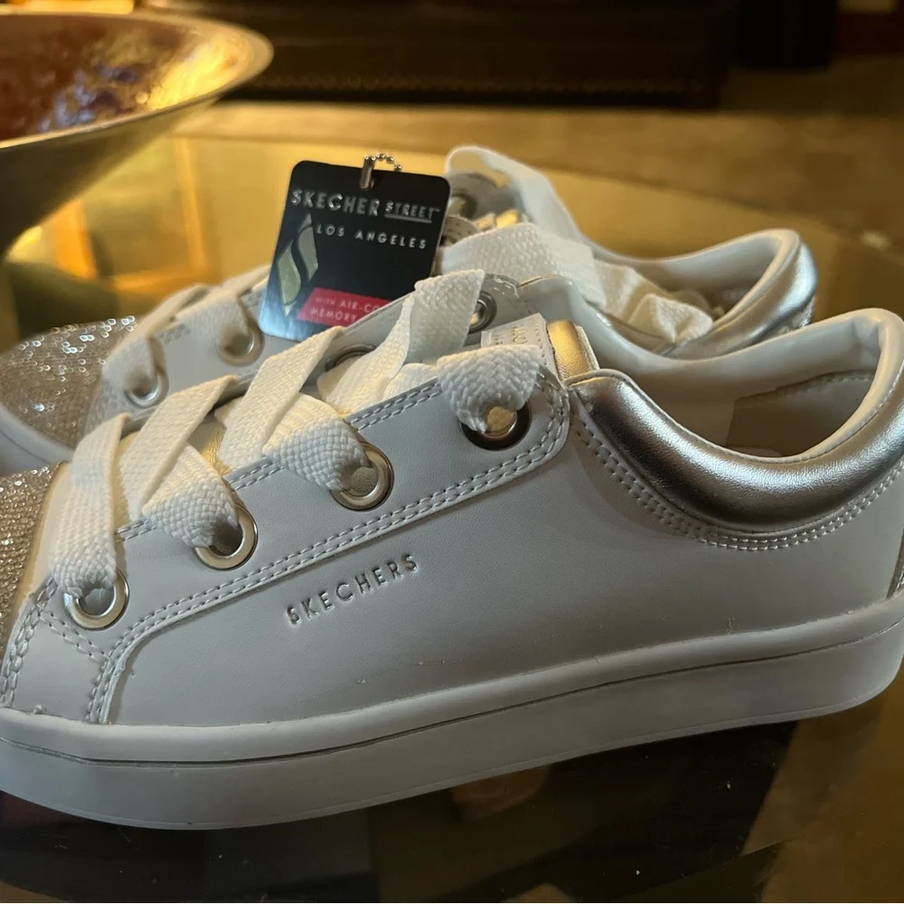 Skechers white lace
